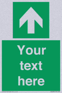 Safe condition Custom arrow up sign